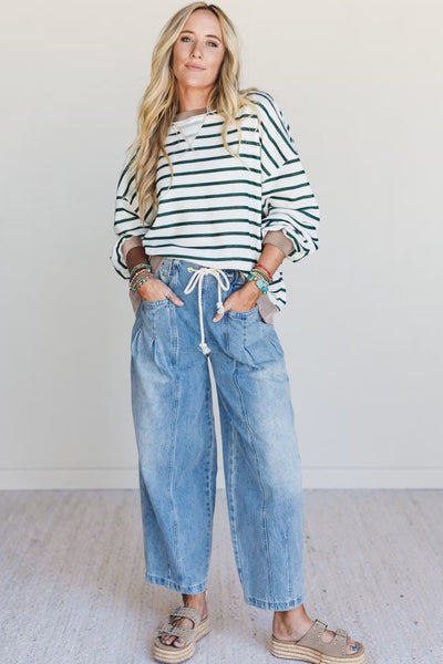 Jade Striped Everyday Pullover