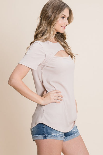 Sand Cutout Top