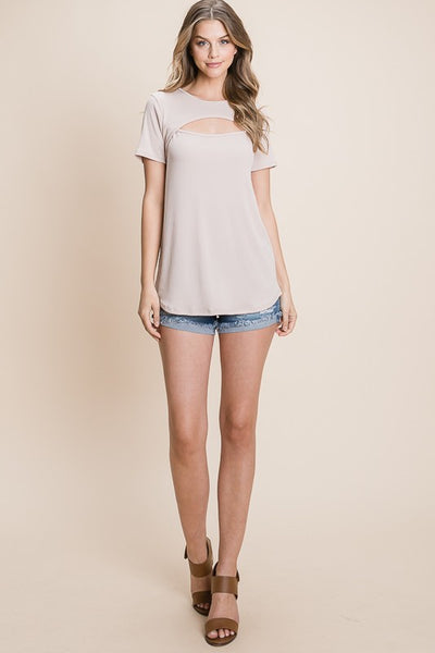 Sand Cutout Top