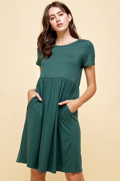 Emerald Pocket Midi Dress