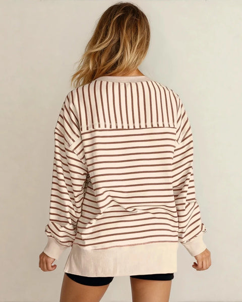 Khaki Stripe Pullover