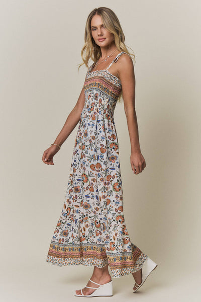 Floral Smocked Top Maxi Dress