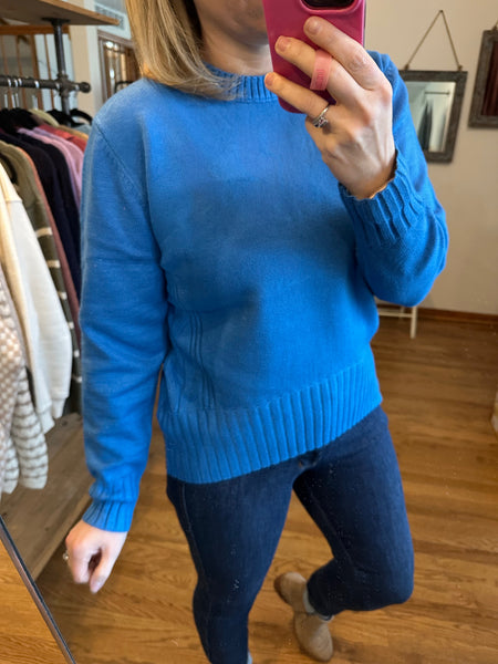 Ocean Blue Cable Sweater