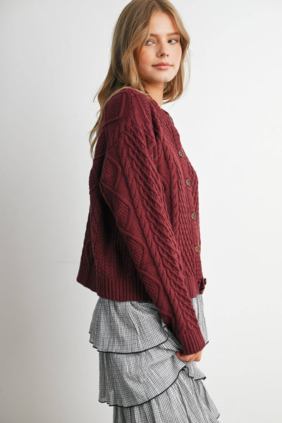 Cable Knit Cardigan - More Colors!