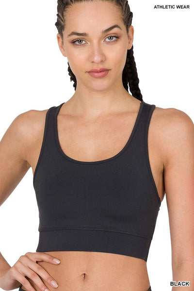 Black Athletic Racerback Padded Bralette
