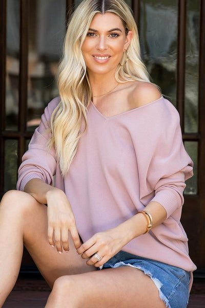 Cozy Sweater in Mauve (S-3XL)