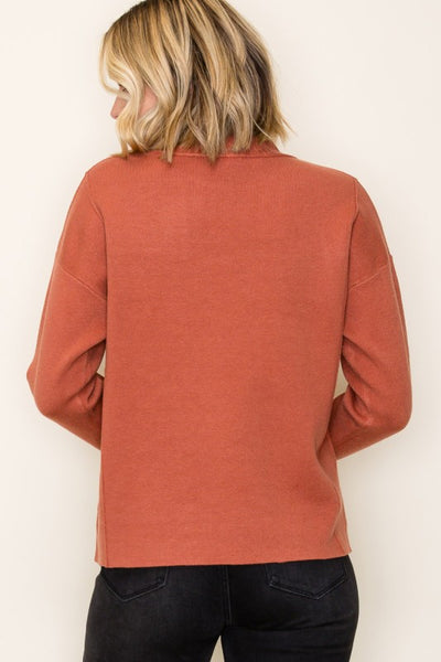 Copper Mockneck Sweater