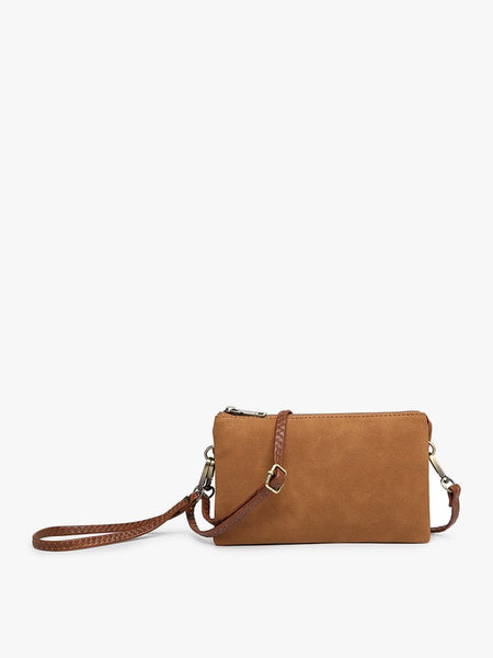 Riley Suede Crossbody in Brown