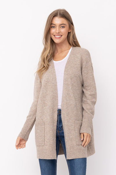 Khaki Chunky Oversized Cardigan