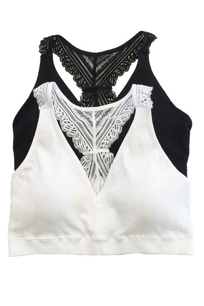 Lace Racerback Bralette - More Colors!