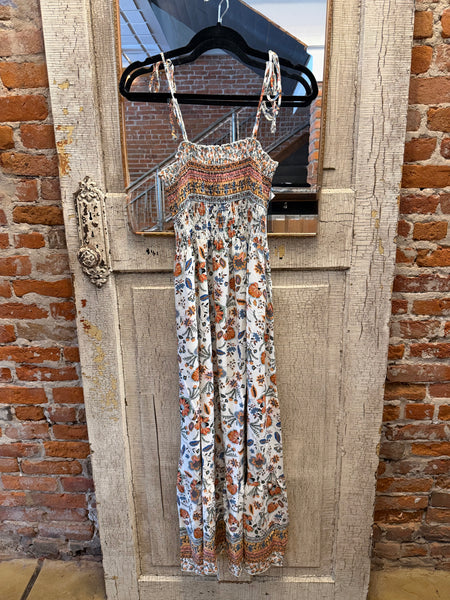 Floral Smocked Top Maxi Dress