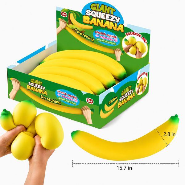 Giant Squeezy Squishy Banana Sensory Toy