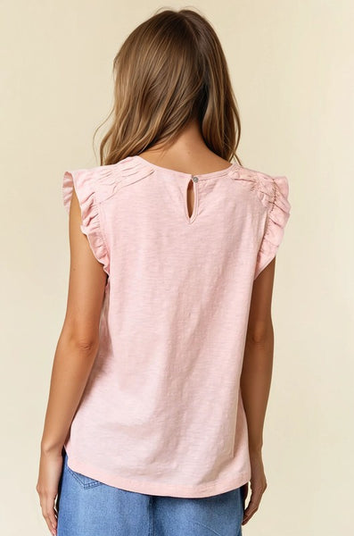Blush Ruffle Tank Top