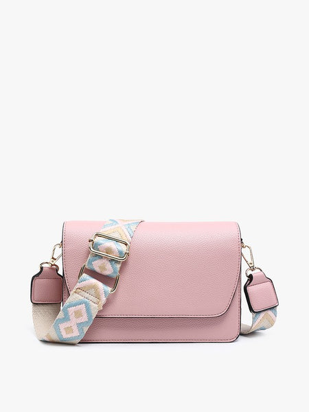 Noah Flapover Crossbody in Blush