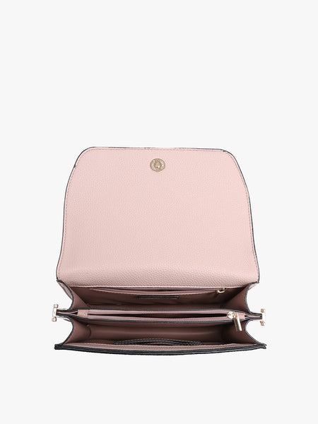 Noah Flapover Crossbody in Blush