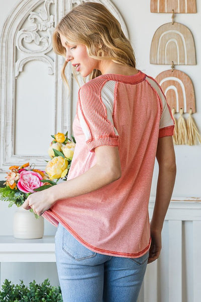 Peaches & Cream V-Neck Top
