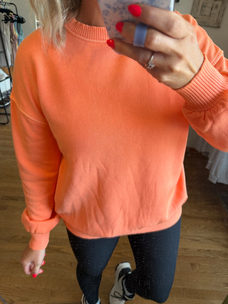 Coral Fleece Oversized Pullover