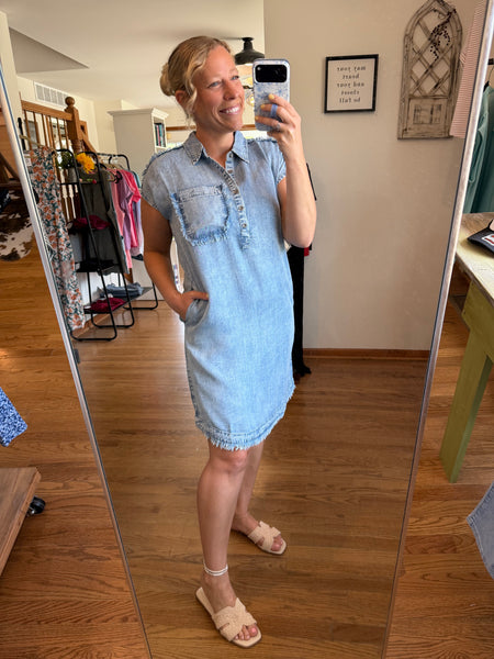 Tencel Denim Mini Dress