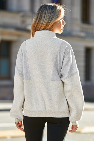 Heather Grey Quarter Zip Pullover