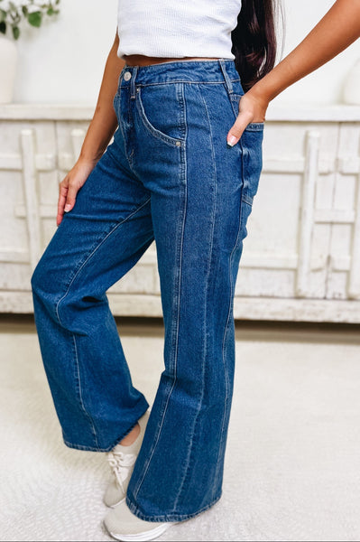 Mica Sawyer High-Rise Side Panel Wide Leg