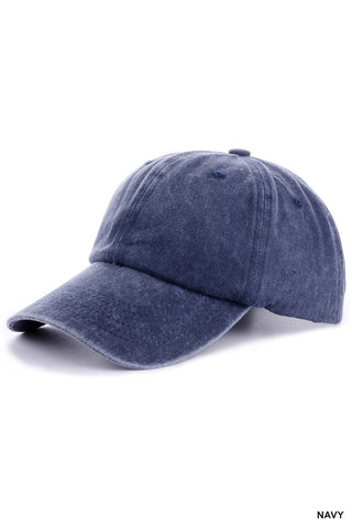 Vintage Wash Baseball Cap in Navy