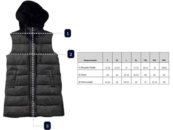 Brick Polar Fleece Lined Long Puffer Vest