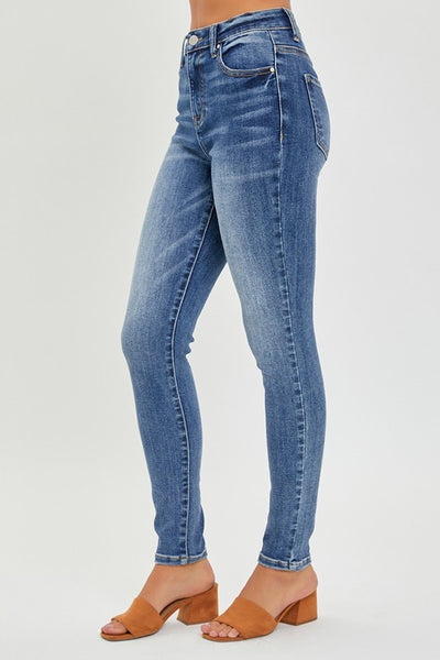 Risen Mid-Rise Skinny Jeans