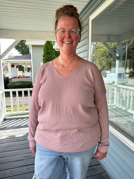 Cozy Sweater in Mauve (S-3XL)