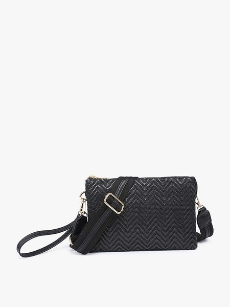 Izzy Woven Crossbody in Black