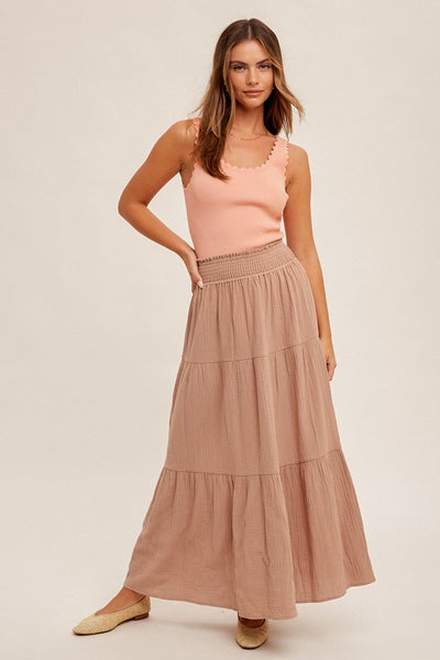 Taupe Maxi Skirt