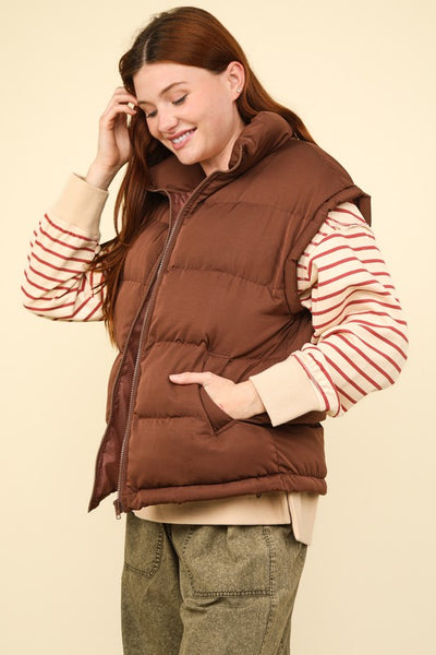 Chocolate Puffer Vest