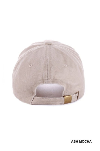 Salty Embroidered Baseball Cap in Ash Mocha