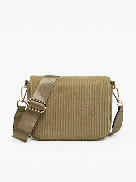 Serena Two-Tone Crossbody in Olive