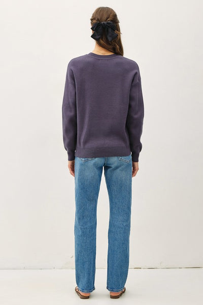 Charcoal Blue Soft Classic Sweater