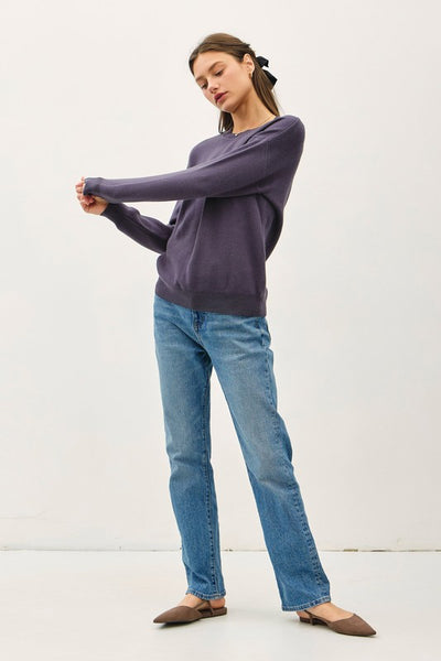 Charcoal Blue Soft Classic Sweater