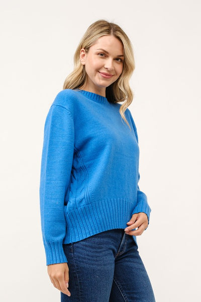 Ocean Blue Cable Sweater