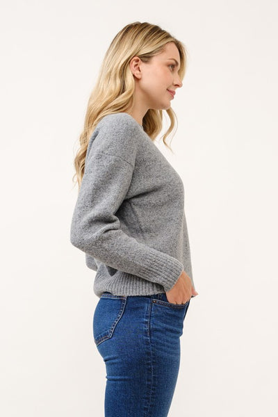 Heather Grey Soft Pullover Sweater