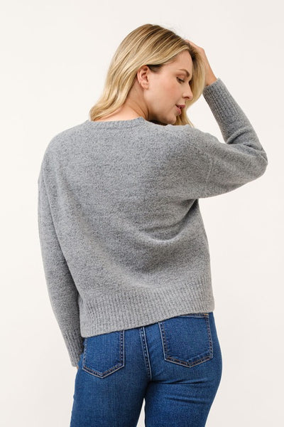 Heather Grey Soft Pullover Sweater