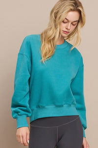 Teal Everwarm Fleece Crewneck