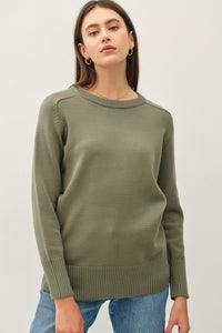 Olive Crewneck Sweater