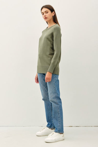 Olive Crewneck Sweater