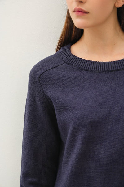 Charcoal Blue Crewneck Sweater