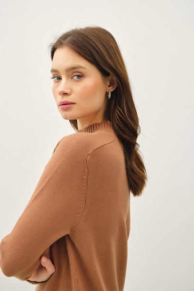 Clay Mock Neck Sweater