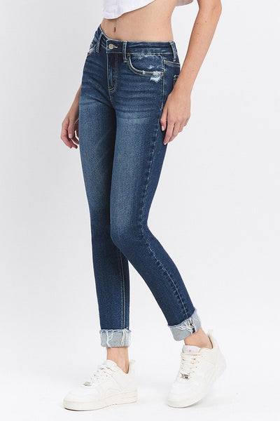 Lovervet Dakota Mid-Rise Cuffed Skinny Jeans