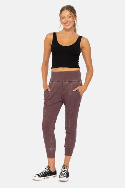 Plum Mineral Wash Joggers