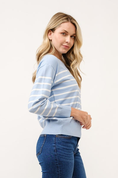 Baby Blue Stripe Sweater