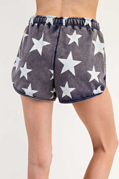 Mineral Washed Star Shorts