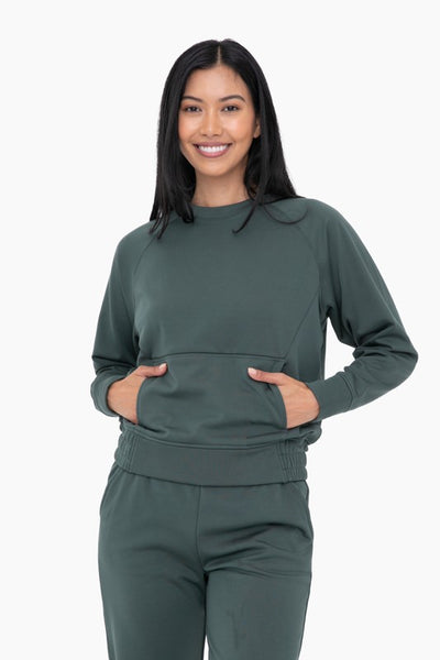 Deep Forest Fleece Crewneck Top