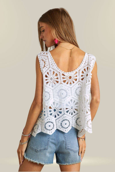 Ivory Crochet Tank Top