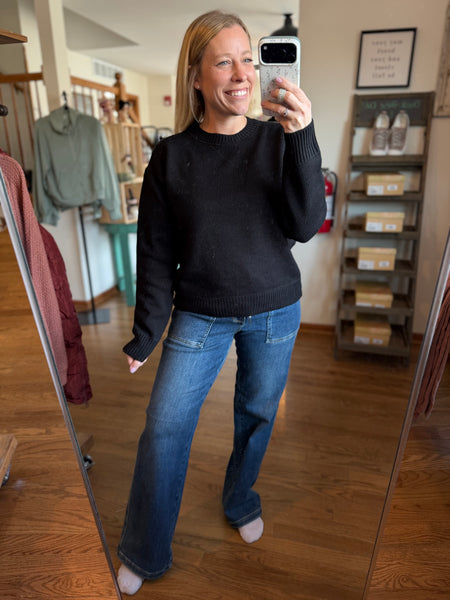 Black Crew Neck Sweater